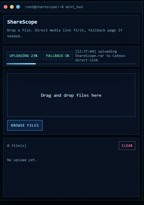 ShareScope desktop HUD screenshot